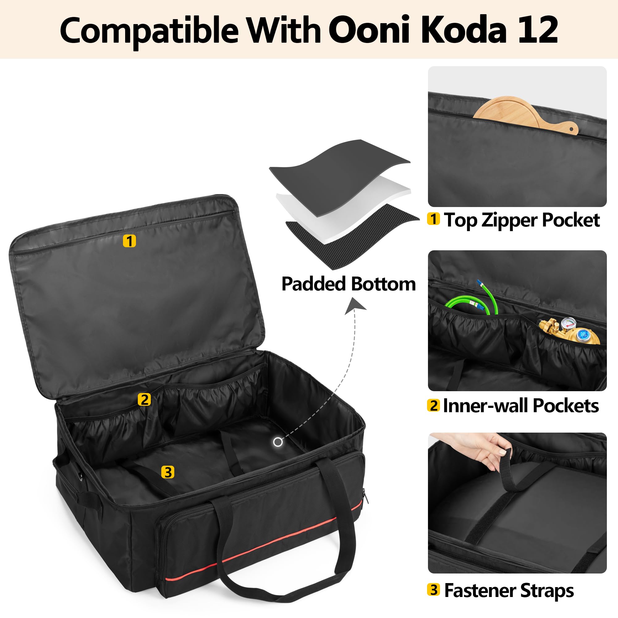Amazon.com: HODRANT Pizza Oven Carry Bag Compatible with Ooni Koda